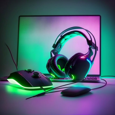 Gaming PC Ai generated jpg fileの素材