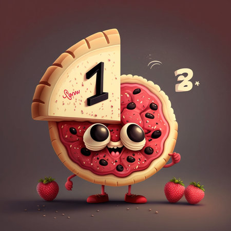 A cute cartoon pi charactersの素材