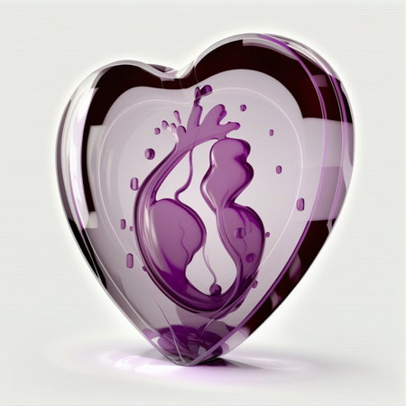 Purple heart with female symbol isolated on a transparenの素材