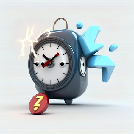 3D Alarm clock Ai generativeの素材