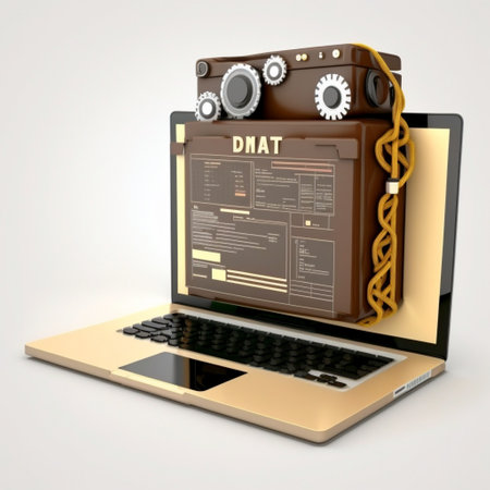 3D Computer laptop and program code development. Web coding conceptの素材