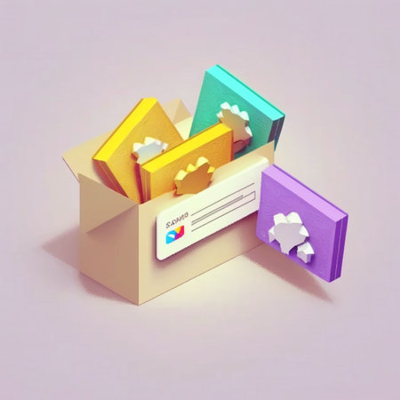 3D Hand holding Bonus card and gift boxes Ai generativeの素材