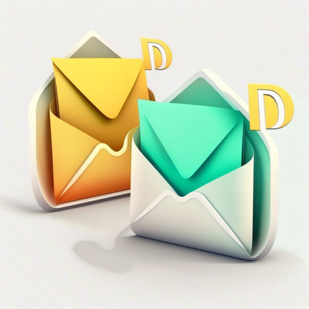 3D Mail notification Ai generativeの素材