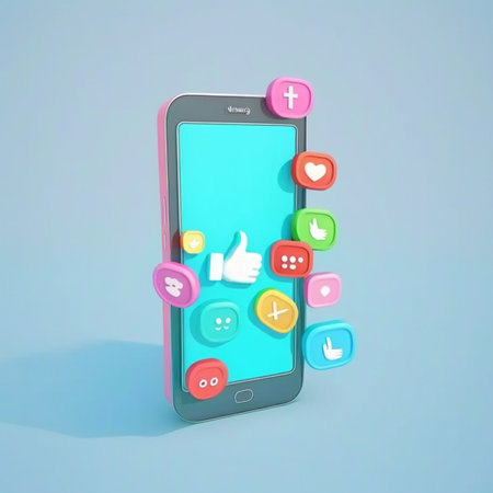 3D Hand holding phone Ai generativeの素材