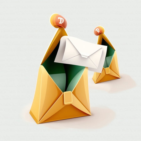 3D Mail notification Ai generativeの素材