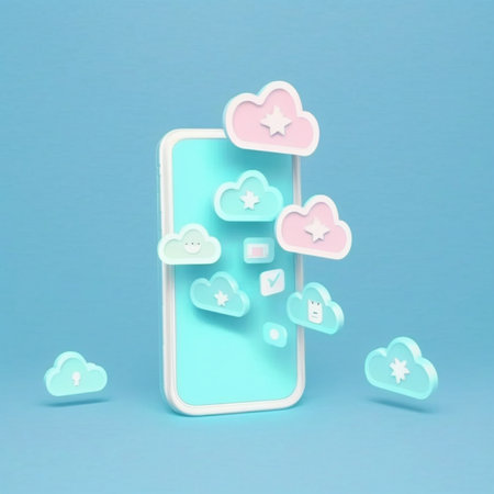 3D Hand holding phone Ai generativeの素材