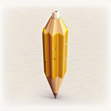 3D Wooden pencil Ai generativeの素材