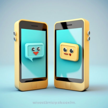 3D Mobile Phone with notification Ai generativeの素材