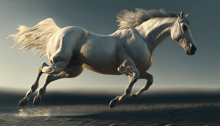 flying pony photorealistic Ai generativeの素材