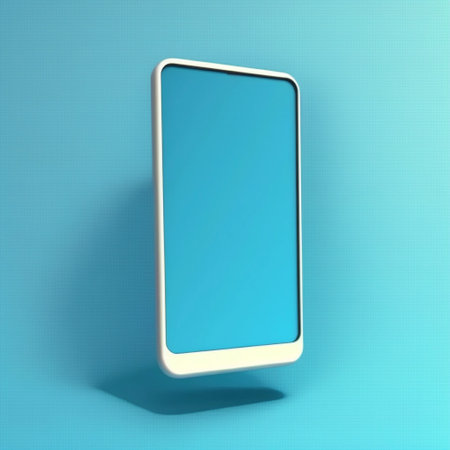 3D Hand holding mobile phone with empty screenの素材