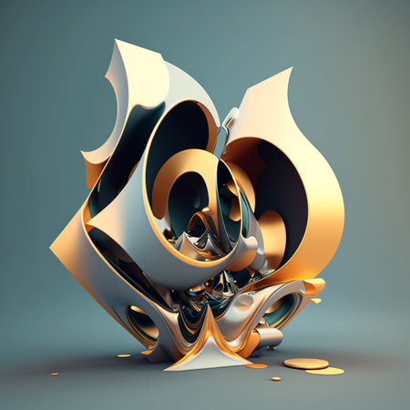 Abstract 3D Render generative Aiの素材
