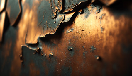 Metal old grunge copper bronze rusty texture gold generative Aiの素材