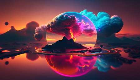 3d render abstract fantasy backgroundの素材