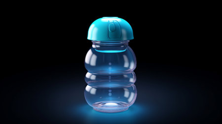 photorealistic baby bottle on a solid backgroundの素材