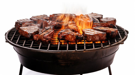 barbecue white background professional photographyの素材