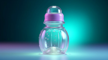 photorealistic baby bottle on a solid backgroundの素材