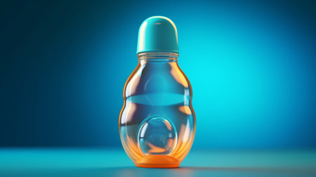 photorealistic baby bottle on a solid backgroundの素材