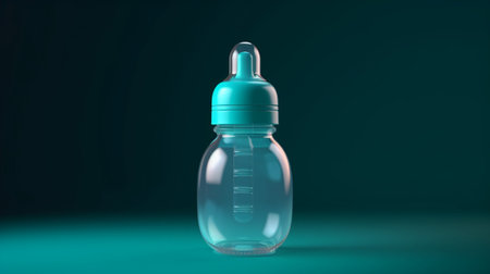 photorealistic baby bottle on a solid backgroundの素材