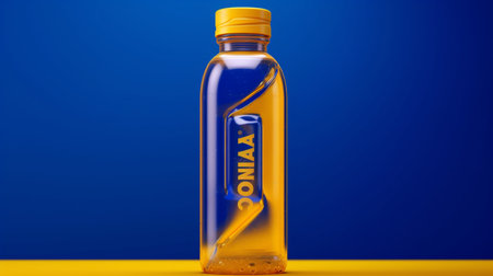 product view Graphic clean mustard yellow backgroundの素材