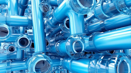 water pipes are beautifully intertwinedの素材