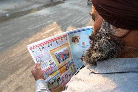 farmers are protesting at delhi border against the new farm law.のeditorial素材