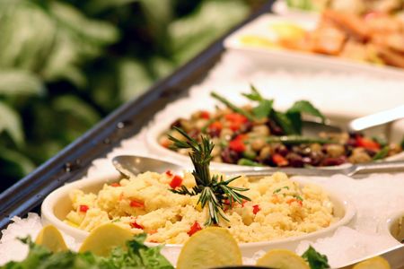 Assortment of speciality salads. Shallow DOF.