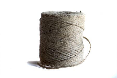 Stock image of a twine roll taken against a white background