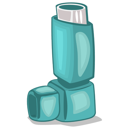 Inhaler for asthma. Vector cartoon illustration isolated on white background.のイラスト素材