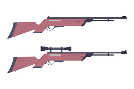 Optical rifle vector weapon isolated on a white background.のイラスト素材