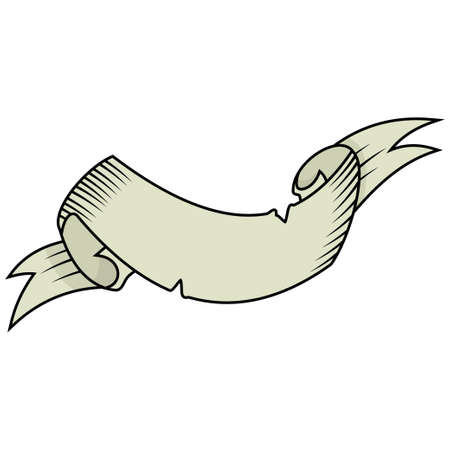 Vintage ribbon banner. Vector illustration isolated on white background.のイラスト素材