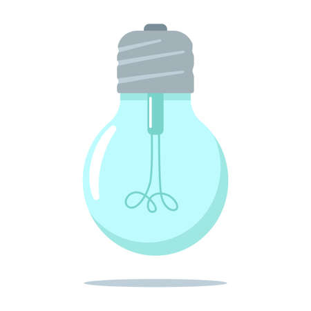Light bulb vector flat icon isolated on white background.のイラスト素材