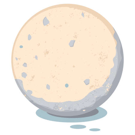 Cartoon snowball vector icon isolated on a white background.のイラスト素材