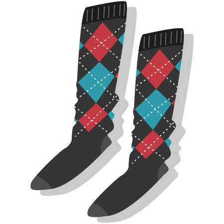 Socks vector illustration isolated on white background.のイラスト素材
