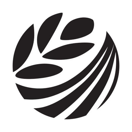 Field wheat vector flat icon. Logo for agriculture industry isolated on white background.のイラスト素材