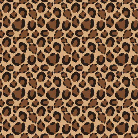 Leopard skin vector cartoon seamless pattern.のイラスト素材