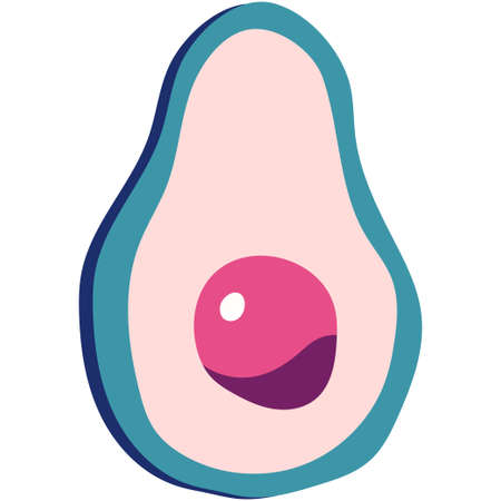 Avocado vector simple icon isolated on a white background.