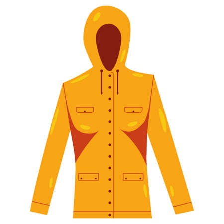 Woman raincoat vector cartoon illustration isolated on a white background.のイラスト素材
