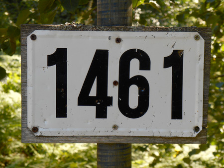 Road sign address number 1461の写真素材