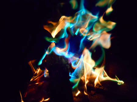 Colorful camp fireの写真素材