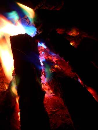 Colorful camp fireの写真素材