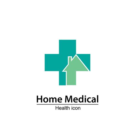 Medical icon design, vector illustration. Nursing home.Home Medical symbolのイラスト素材