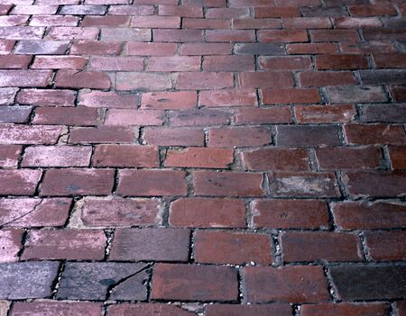 close-up of cobble stone walkの写真素材