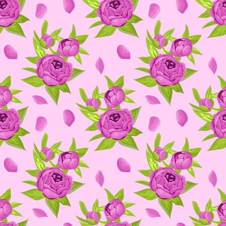 Floral seamless pattern in purple flowers for textile print, book cover, wallpaper, manufacturing, wrap, scrapbookingのイラスト素材
