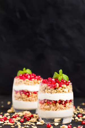 Pomegranate parfaitの写真素材