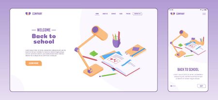 Back to school and education vector illustration conceptのイラスト素材