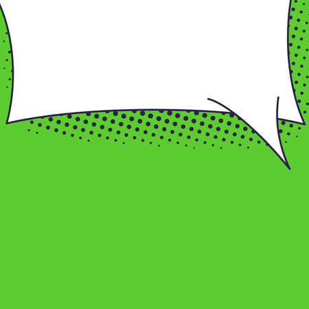 Speech bubble green banner with space for phrases and dotted shadow.のイラスト素材