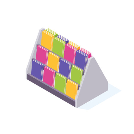 Book stack in bookcase for stoore interior.のイラスト素材