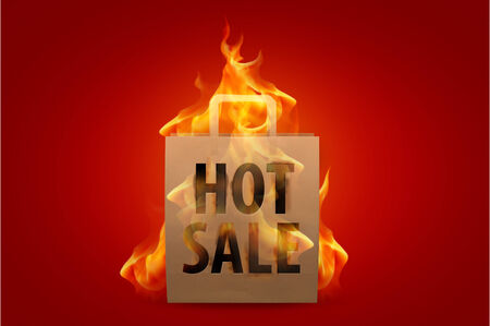 Hot sale bag on fireの写真素材