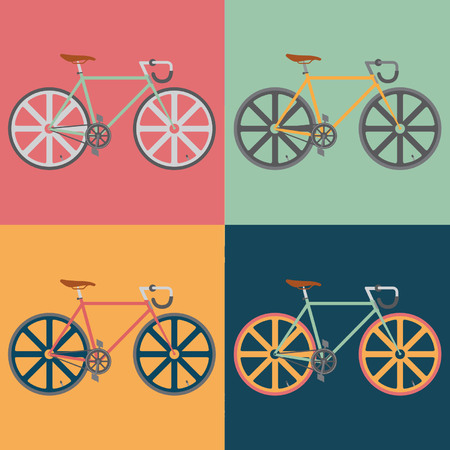bicycle vectorのイラスト素材