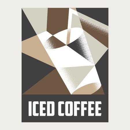 iced coffee posterのイラスト素材